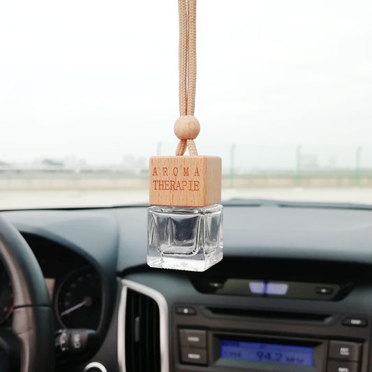 Hot New Arrivals at Buy Center: Car Fragrance Pendant Square Glass Bottle Auto Perfume Hanging Fire Extinguisher Bottles