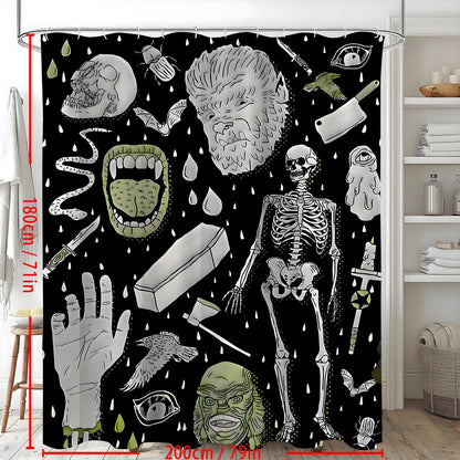 Printed Polyester Shower Curtain Waterproof Impermeable Hanging Partition Bathroom Curtain Buy Center