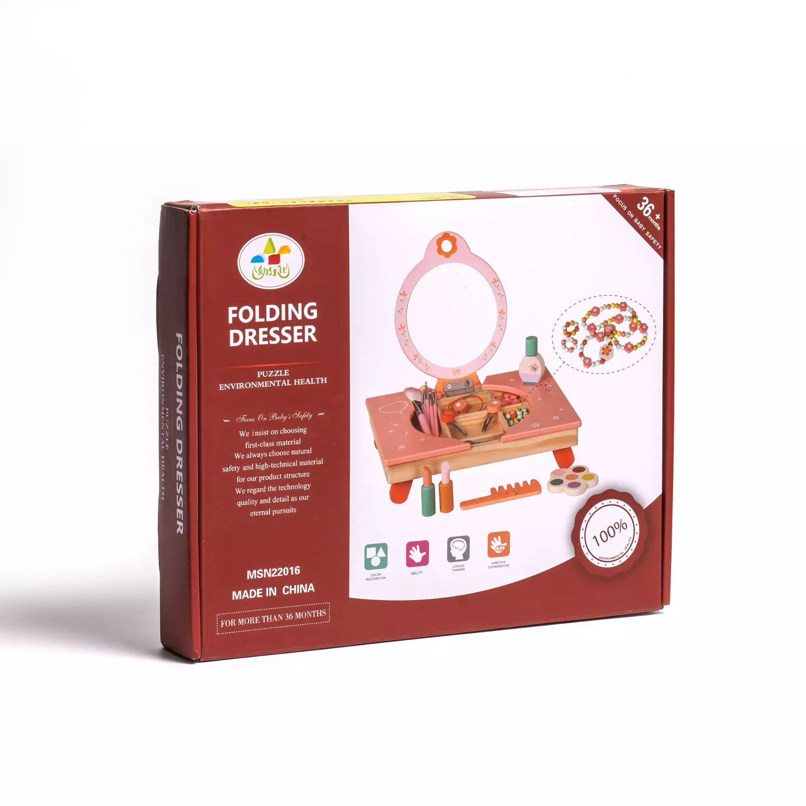 Hot New Items at Buy Center: Robud Wooden Cosmetic Makeup Preschool Toys Set Pretend Play Baby Gifts