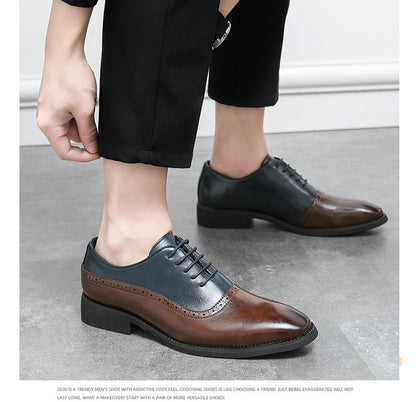 Fresh Arrivals at Buy Center: Men's Business Double Color Block Leather Shoes