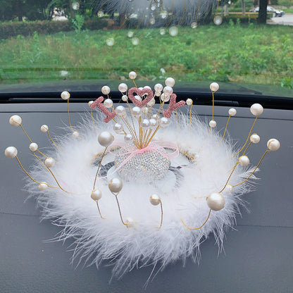 Fresh Arrivals at Buy Center: Innovative Car Decoration Vehicle Center Console Diamond Star Decoration Ornaments Pink Heart Pearl Starry Sky