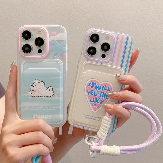 Just Arrived at Buy Center: Cartoon Lanyard Phone Case Card Holder Protective Case