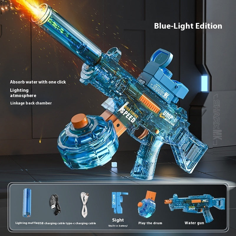 Fresh Arrivals at Buy Center: Light UMP45 Electric Water Gun Large Capacity UMP45 Light Translucent Blue