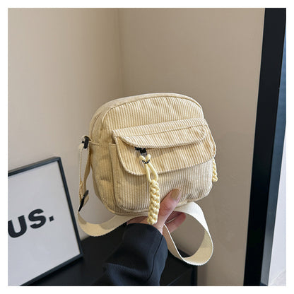 Hot New Items at Buy Center: Solid Color Classy Exquisite Texture Portable Shoulder Messenger Bag