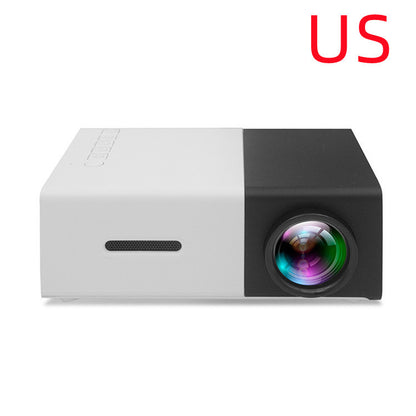 Portable Projector 3D Hd Led Home Theater Cinema HDMI-compatible Usb Audio Projector Yg300 Mini Projector Black US