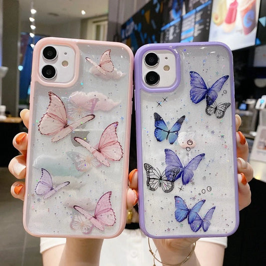 Buy Center Hot Pick-Epoxy Glitter Butterfly Skin-friendly Phone Case