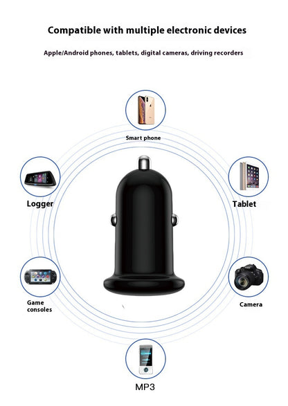 Newly Released at Buy Center: Car Charger Dual-port Usb Fast Charging Mini One To Two