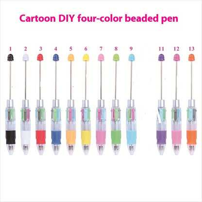 Buy Center Ultimate-Cute Puzzle Multi-color Beaded Visible Transparent Ballpoint Pen Bullet Type 0.7 SUIT A 12pcs