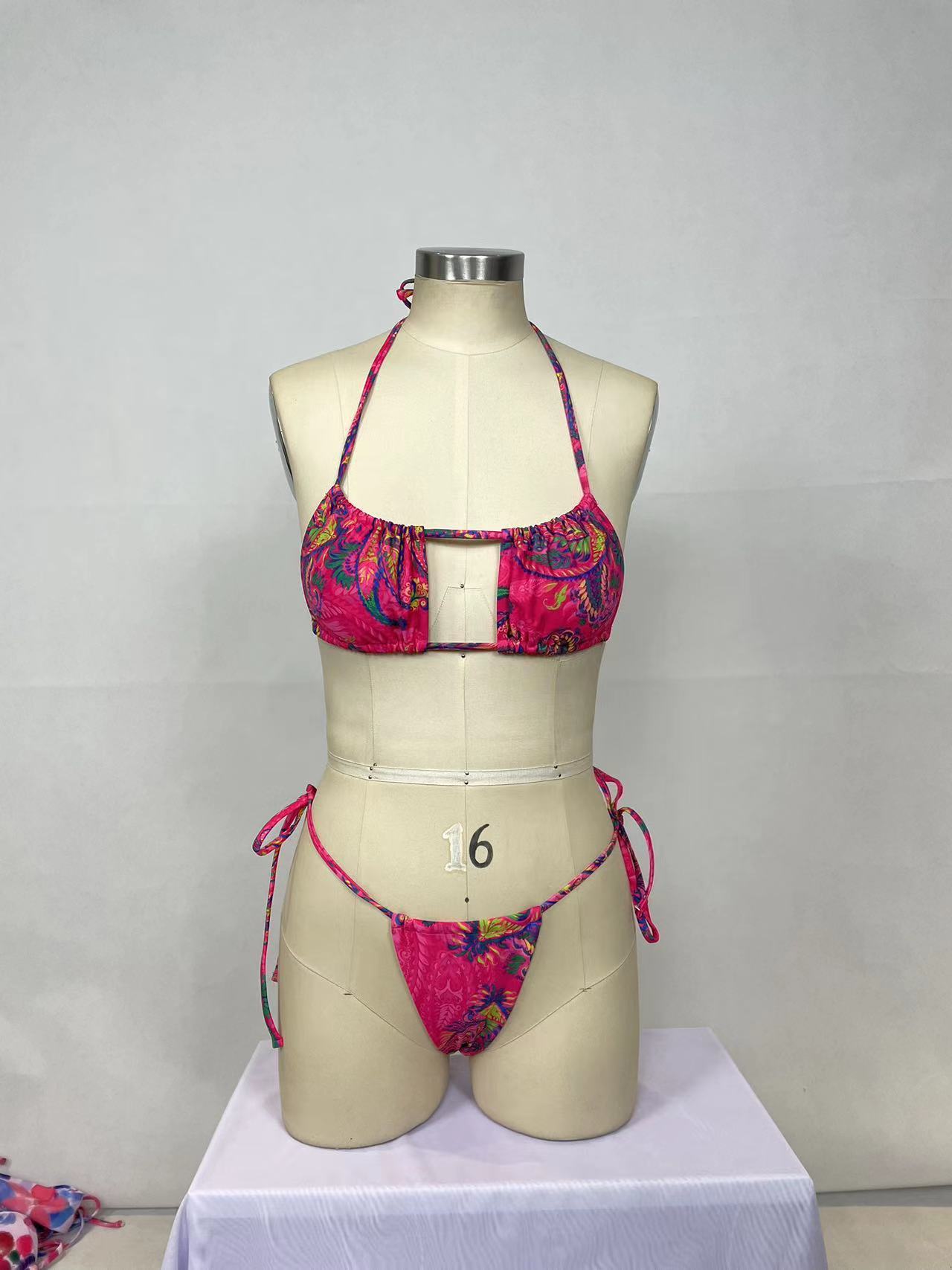 Fresh on the Scene at Buy Center: Women's Fashion Vacation Printed Bikini Two-piece Set