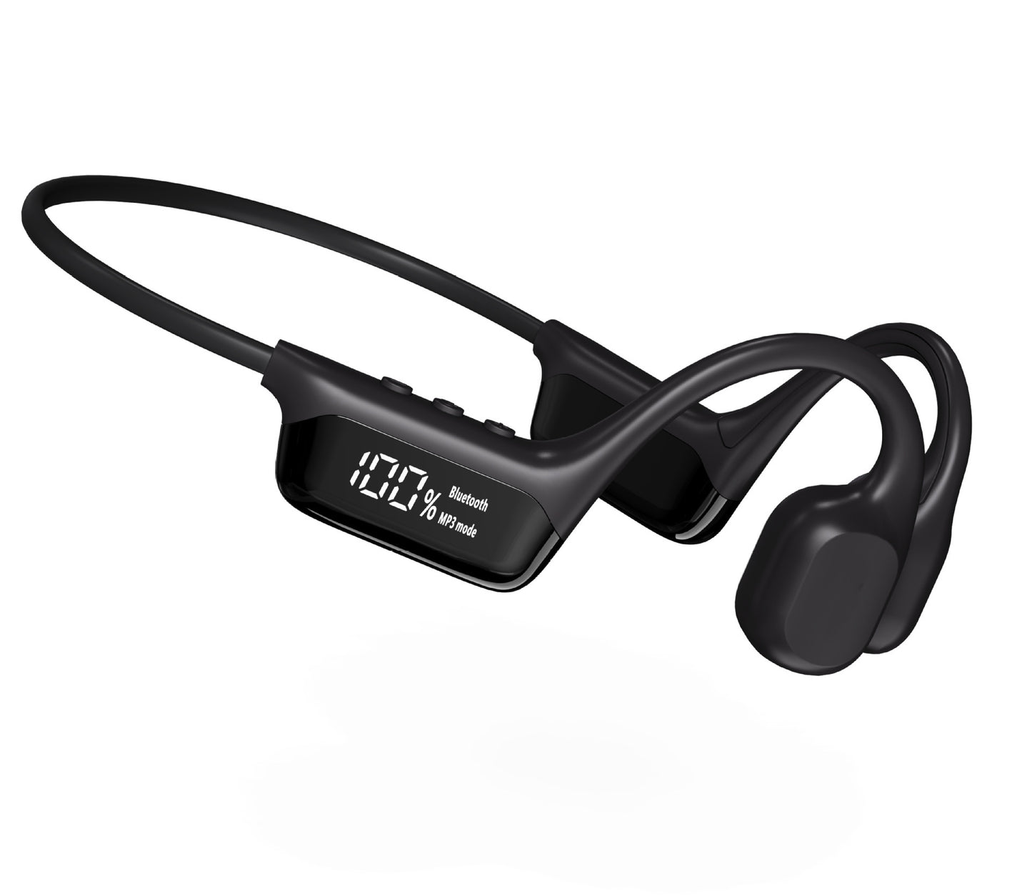 Fresh Arrivals at Buy Center: Display Screen Bluetooth Headset For Bone Conduction 53 Waterproof Sports Headset Black