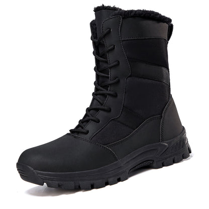 Botas térmicas de algodón de felpa de invierno para exteriores