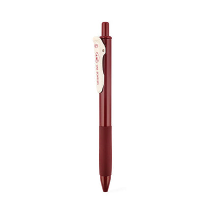 New at Buy Center: Retro Color Gel Pen Set Student Stationery Burgundy Red