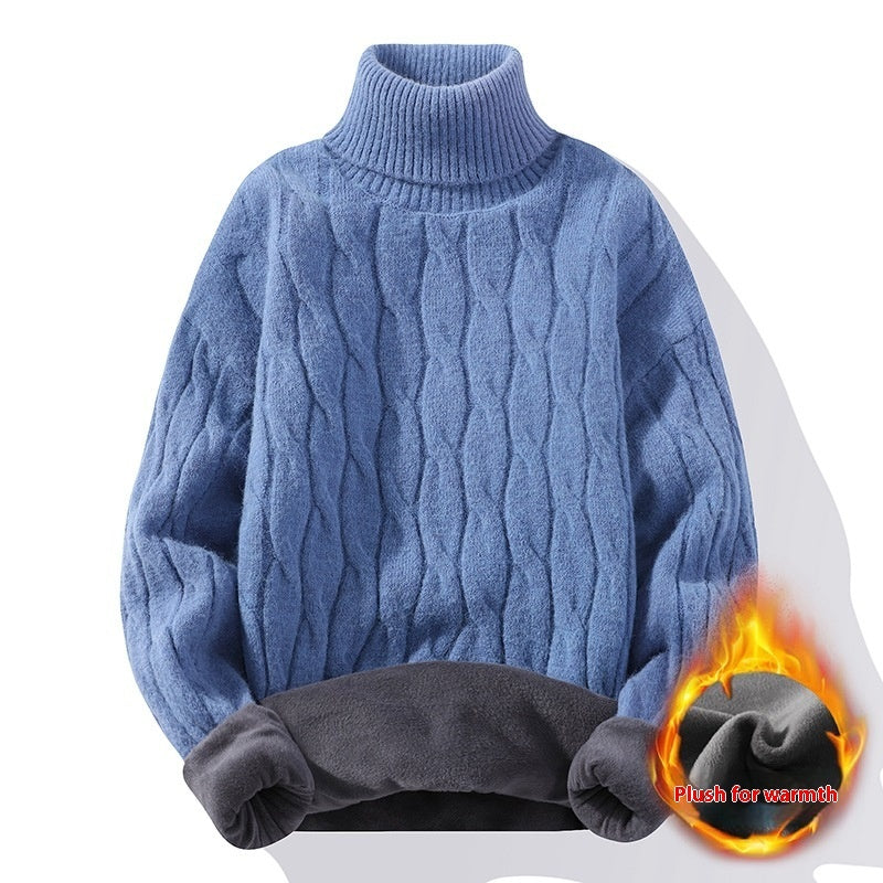 High Neck Velvet Thickening Thermal Sweater