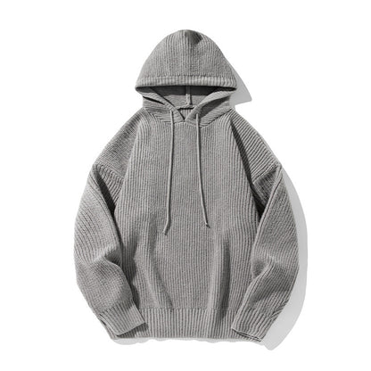 Japanese Loose Solid Color Hooded Sweater Idle Style Adjustable Buy Center