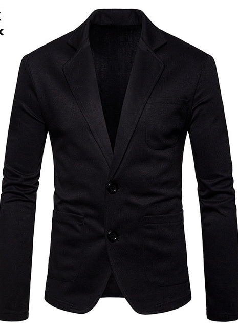 Simple Lapel Two-button Single Western Coat