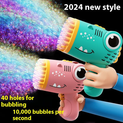 Newly Released at Buy Center: 40-hole Bubble Machine Children's Automatic Handheld Boys And Girls Toys