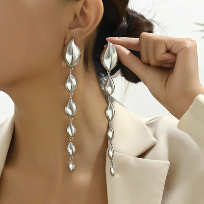 Buy Center Handpicked- Exaggerated Women's Earrings Niche Tassel Design Water Drop EH42961