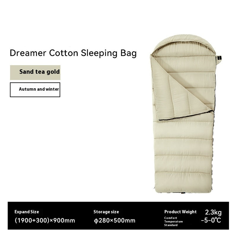 Just Arrived at Buy Center: Outdoor Winter Camping Thickened Cold Protection Down Cotton Satay Gold 2300G