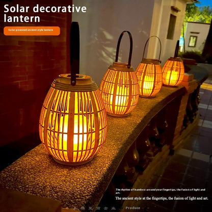 Hot New Items at Buy Center: Solar Garden Decoration Bamboo Woven Candle Lights