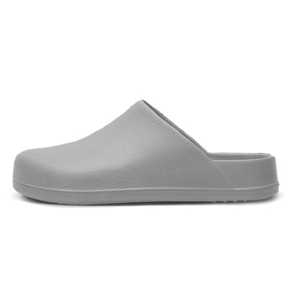 Now Available at Buy Center: Men's Solid Color EVA Outer Wear Closed-toe Slippers Gray