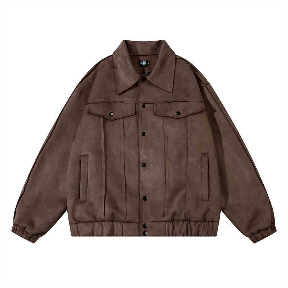 Fresh on the Scene at Buy Center: Men's American Lapel Tooling Style Jacket Brown