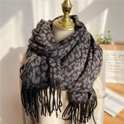 Women's Thick Warm Shawl Leopard Print Scarf Buy Center