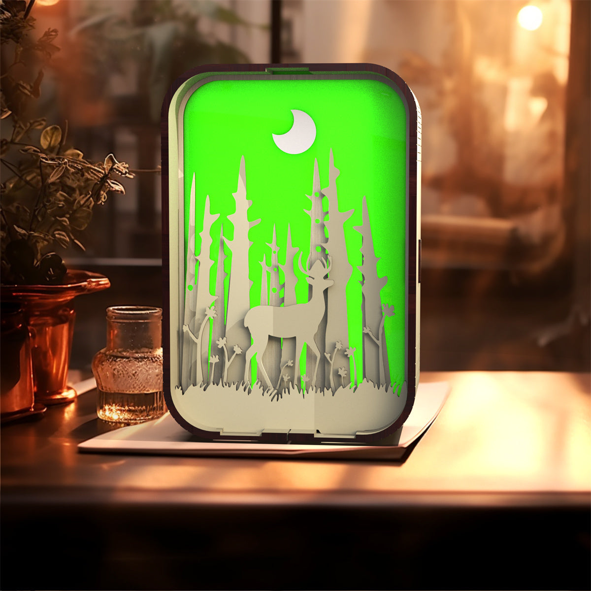 Woodcarving Light Creative Gift Minimalist Bedside Night Light Decoration Desktop Decoration Birthday Gift Buy Center