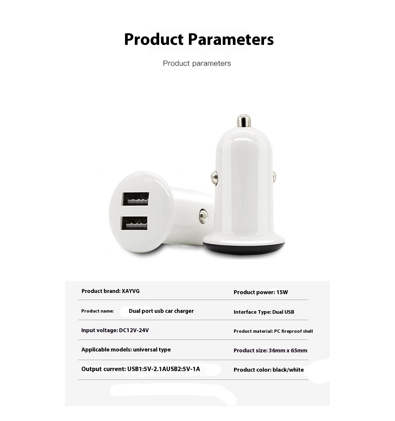 Newly Released at Buy Center: Car Charger Dual-port Usb Fast Charging Mini One To Two