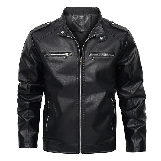 Stand Collar Motorcycle Clothing Men's Jacket | Men's Clothing5 | Buy Center