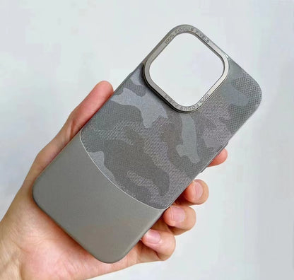 Fresh on the Scene at Buy Center: Phone Case PC Color Matching Camouflage Eyelet Drop-resistant Protective Cover Titanium Gray