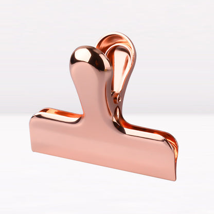 Hot New Items at Buy Center: Light Luxury Stainless Steel Bill Office File Dovetail Clip Rose Gold