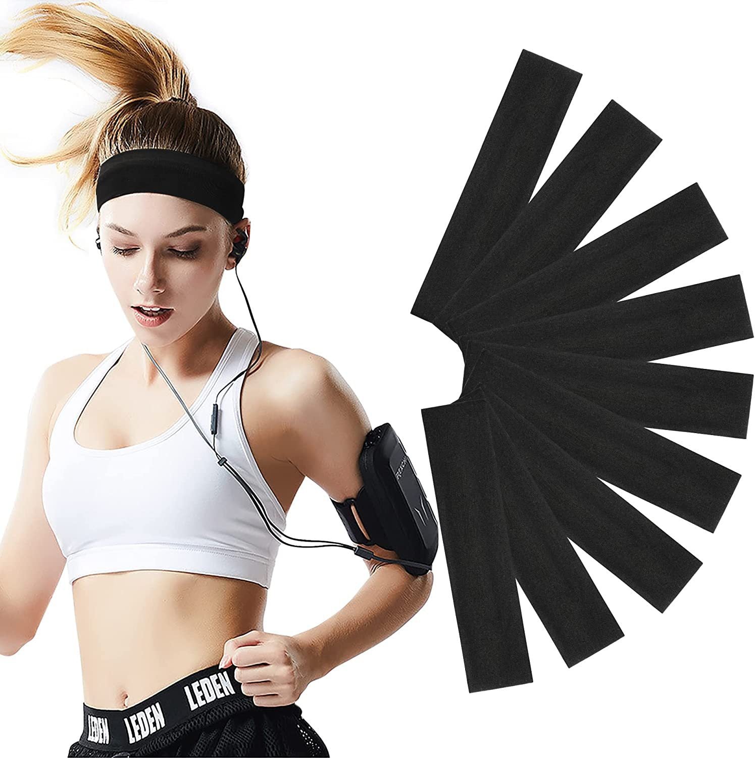 Hot New Arrivals at Buy Center: Sports Fitness Bandeau Solid Color Hair Band