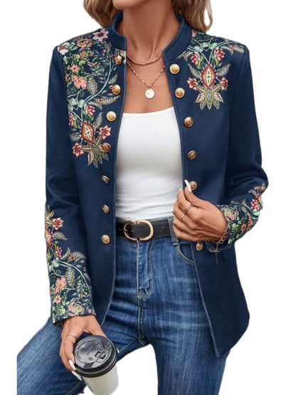 Buy Center Handpicked- Printed Small Suit Jacket Women's Cross