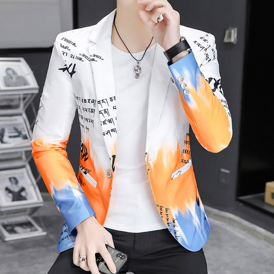 Fresh Arrivals at Buy Center: New Men's Casual Gradient Floral Suit