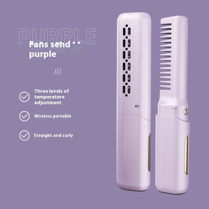 Trending Now at Buy Center: Mini Charging Straight Comb Negative Ion Hair Care Soft Massage Comb ML01 Rechargeable Purple English Version