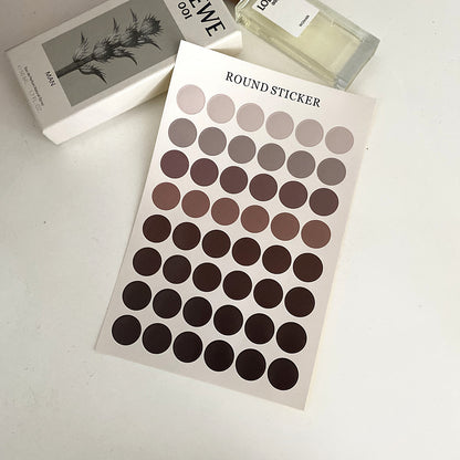 Newly Released at Buy Center: Morandi Earth Color Polka Dot Hand Account Seal Sticker