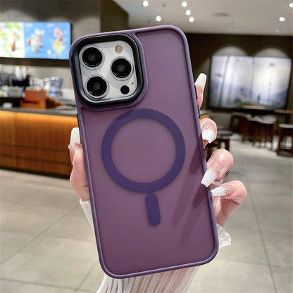 Newly Released at Buy Center: Skin-sensitive Magnetic Acrylic Frosted Phone Case Dark Purple