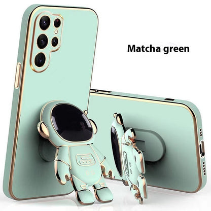 Just Arrived at Buy Center: Electroplating 6D Astronaut Bracket Phone Case Light Greenish Blue