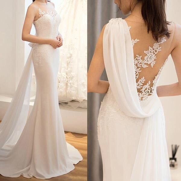 Mid-waist Dream See-through Super Fairy Light Wedding Dress Buy Center