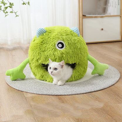 Trending Now at Buy Center: Cat Beds For Indoor Cats Cat Bed Machine Washable Fluffy Round Pet Bed Non Slip Calming Soft Plush Cuddler Cushion Self Warming For Small Dogs Kittens