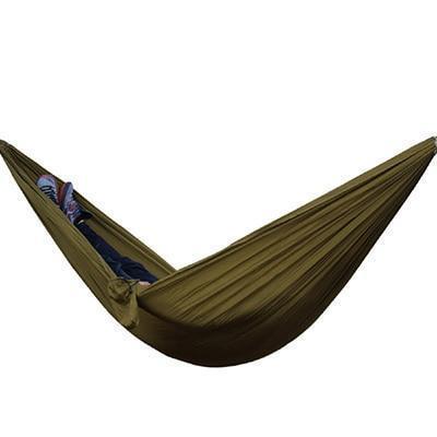 Backpacking Hammock - Portable Nylon Parachute Outdoor Double Hammock Camel