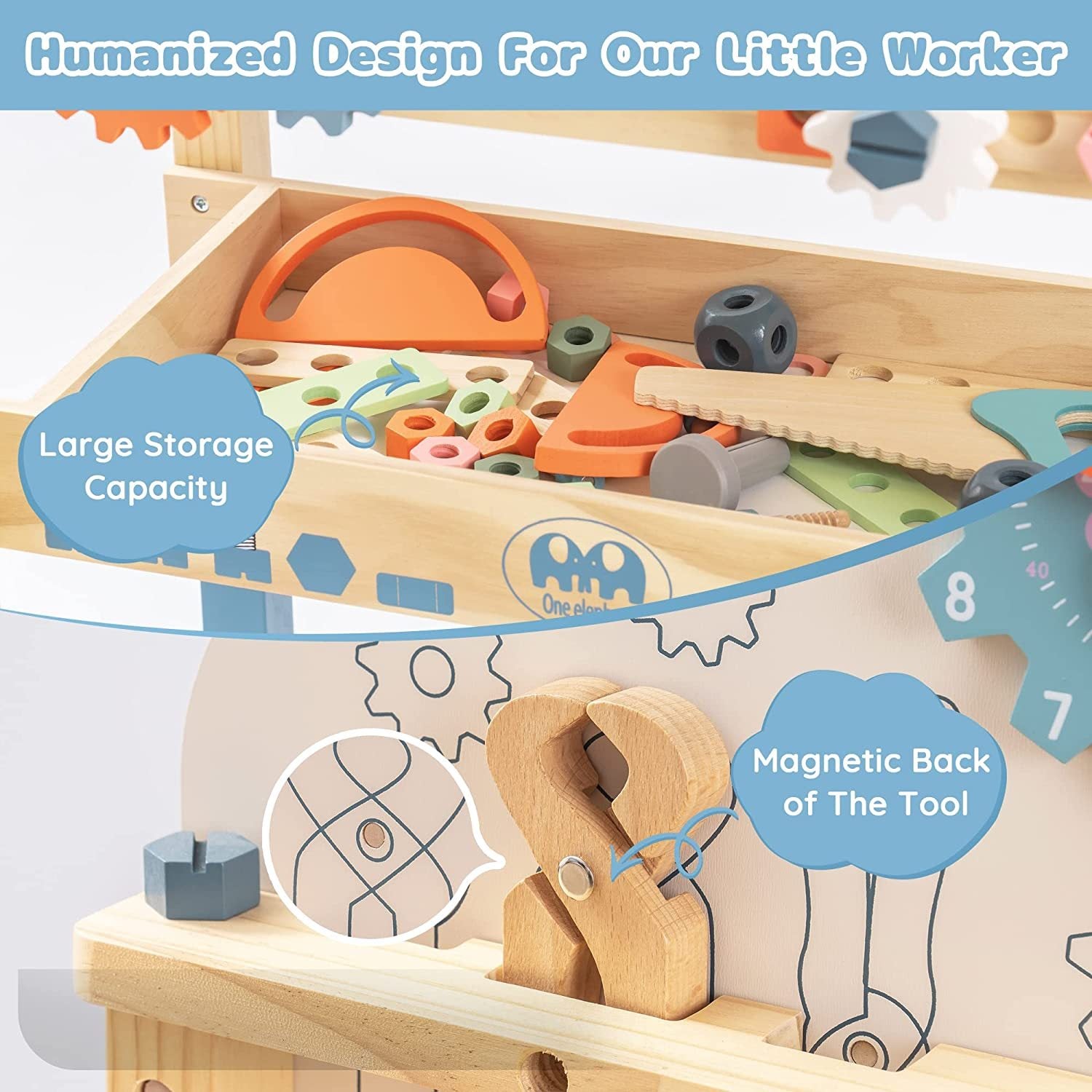 Fresh Arrivals at Buy Center: ROBOTIME Workbench Play Set Toddlers Kids Pretend Tool Bench Toy Workshop Toys