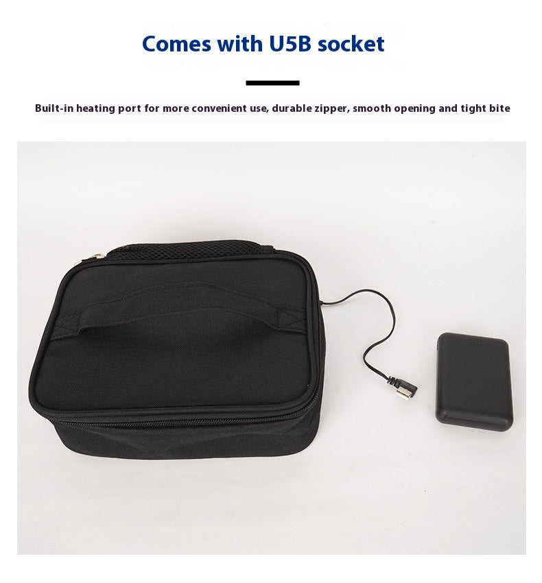 Newly Released at Buy Center: USB Heating Lunch Outdoor Bento Thermal Bag Convenient And Easy To Carry