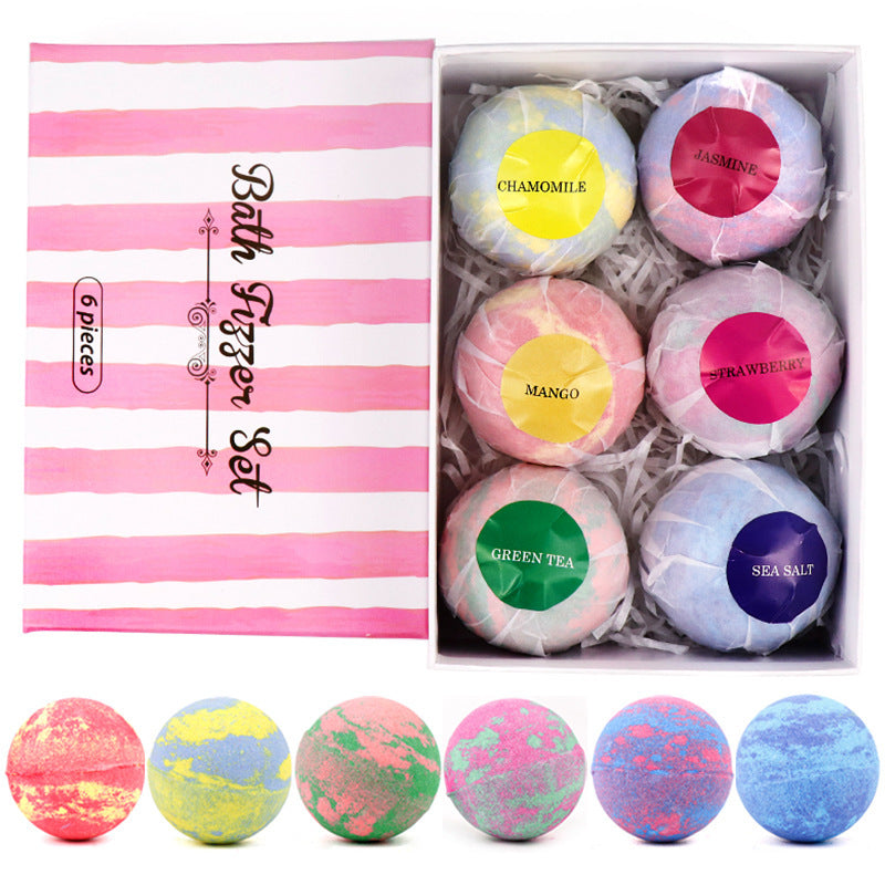 Buy Center Ultimate-6 pcs Organic Bath Bombs Bubble Bath Mint Lavender Rose Flavor 6x60g B