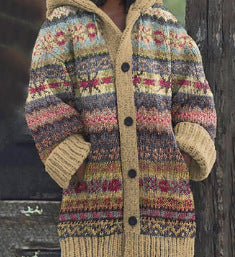 Retro Coat Lazy Hooded Knitted Buy Center