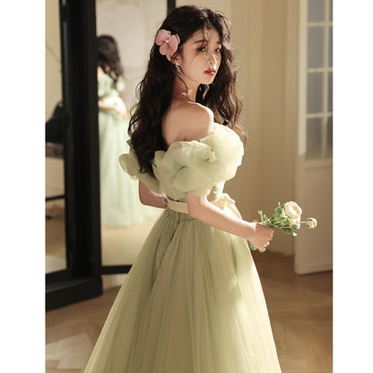 Buy Center Deal-Off-shoulder Evening High-end Affordable Luxury Niche Dress