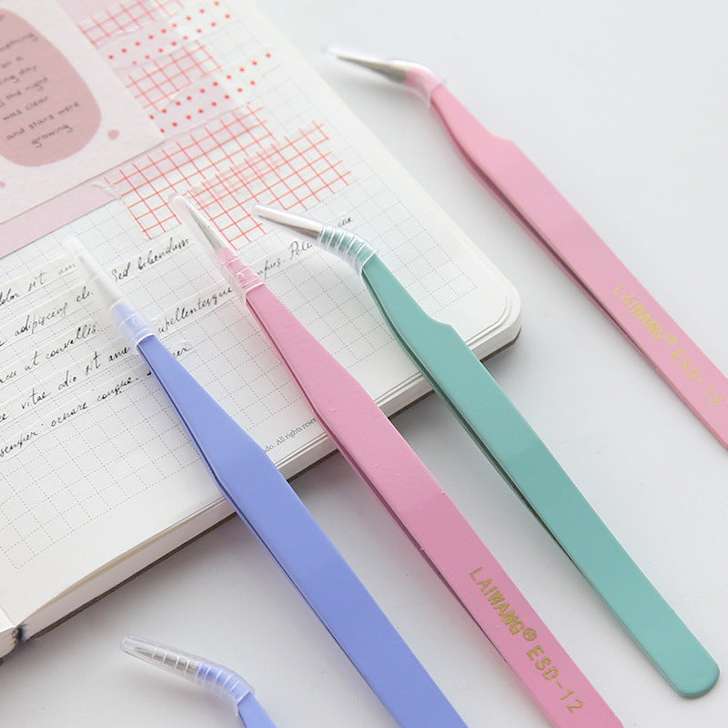 Trending Now at Buy Center: Stainless Steel Tweezers Macaron Colored Handbook And Paper Tape