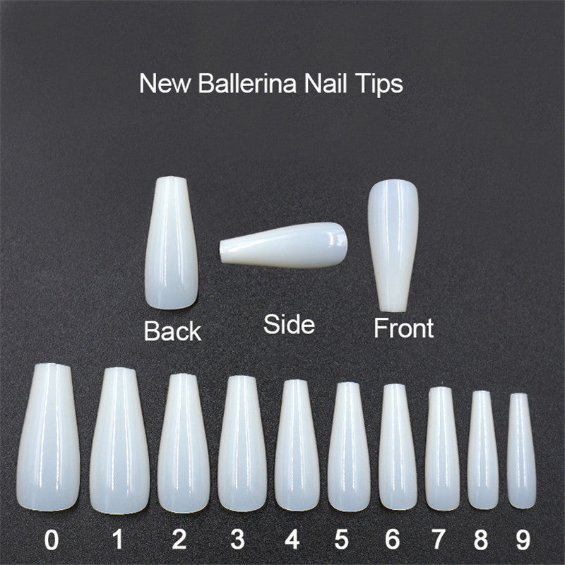 Buy Center Handpicked- 500 tablets of transparent natural color ballet fake nails Nature