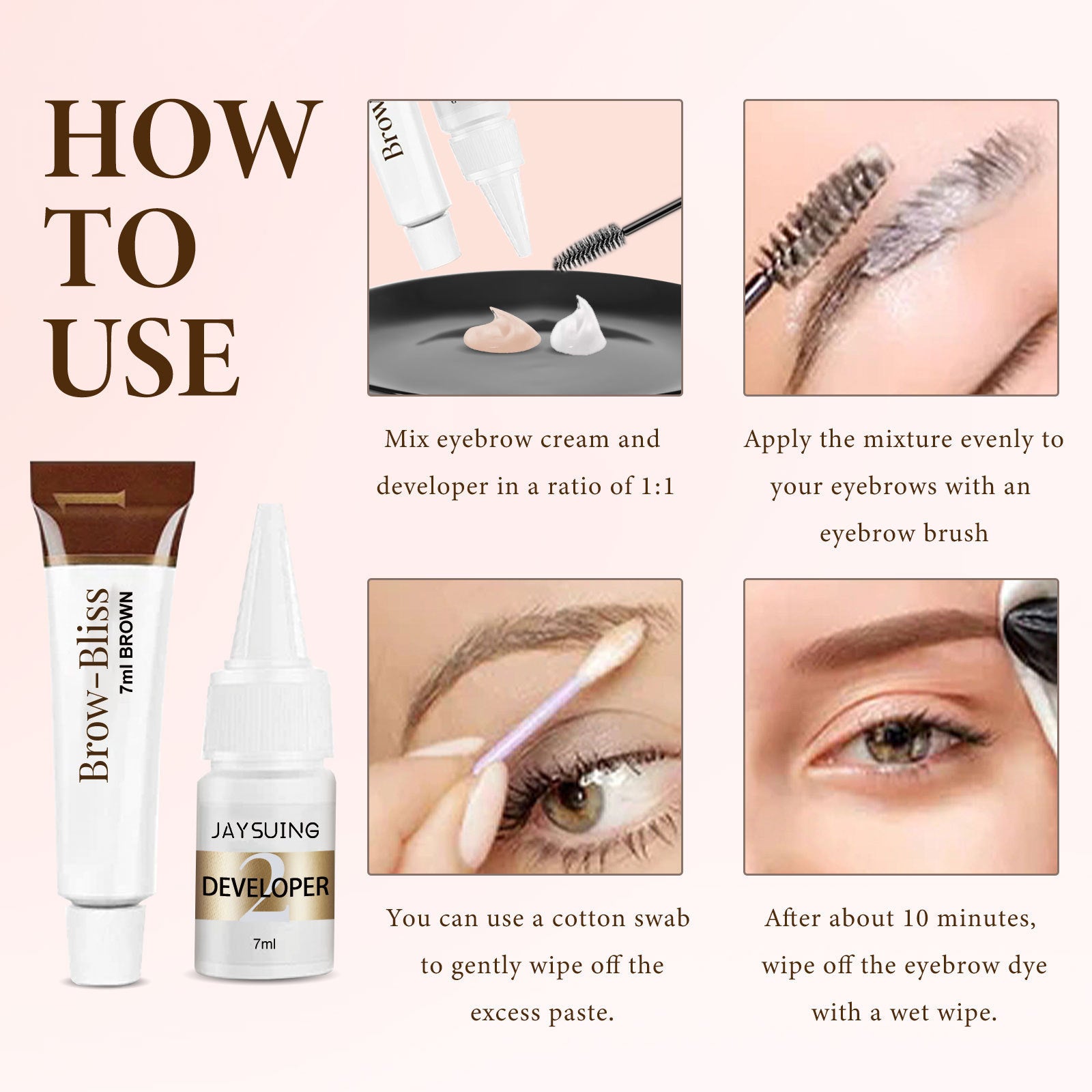 Buy Center Hot Pick-Waterproof Smear-proof Not Smudge Two-in-one Eyelash Eyebrow Dyeing Suit