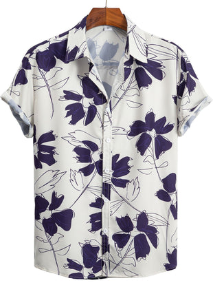 Camisa de manga corta para hombre con estampado digital 3D, estilo hawaiano, estilo cárdigan moderno